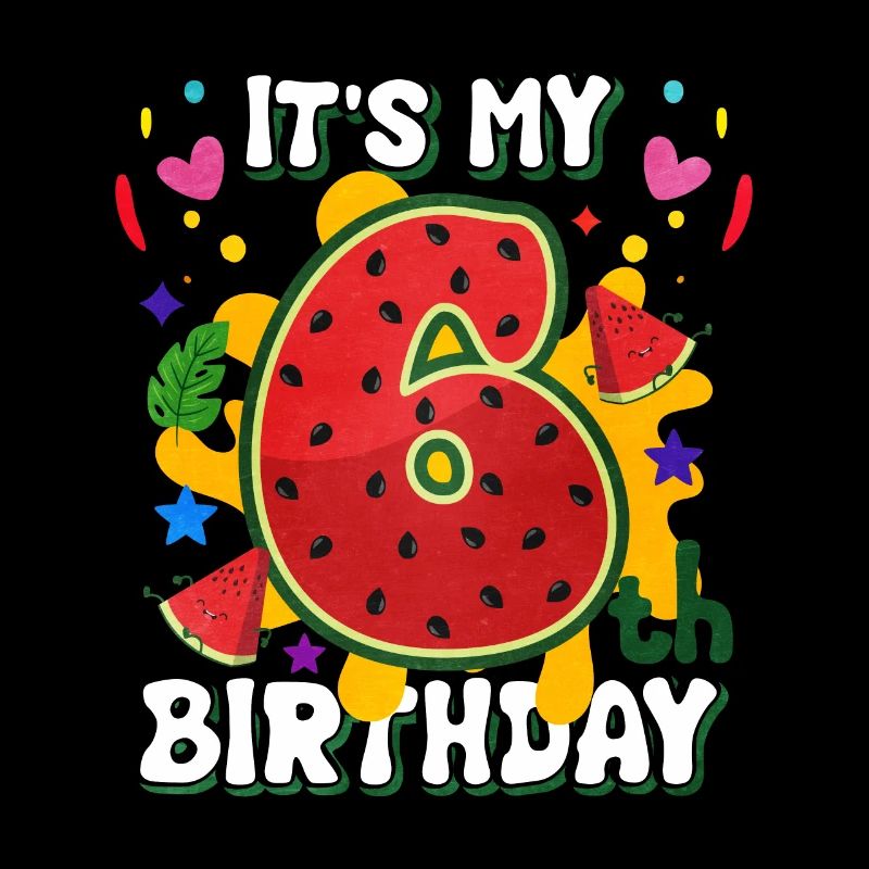 6. Geburtstag Wassermelone Sommer Geschenk