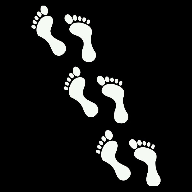 Small footprints on black