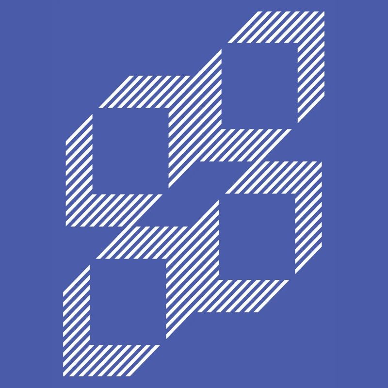 Geometric Stripe Squares Grid