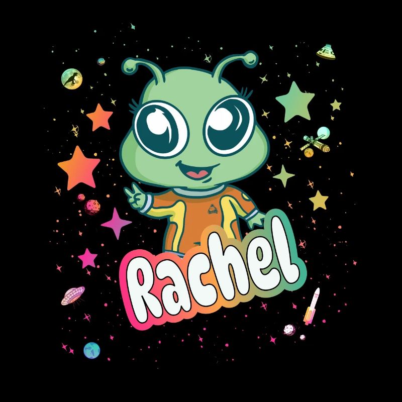 RACHEL - Schöner Mädchen Name mit süßem Alien