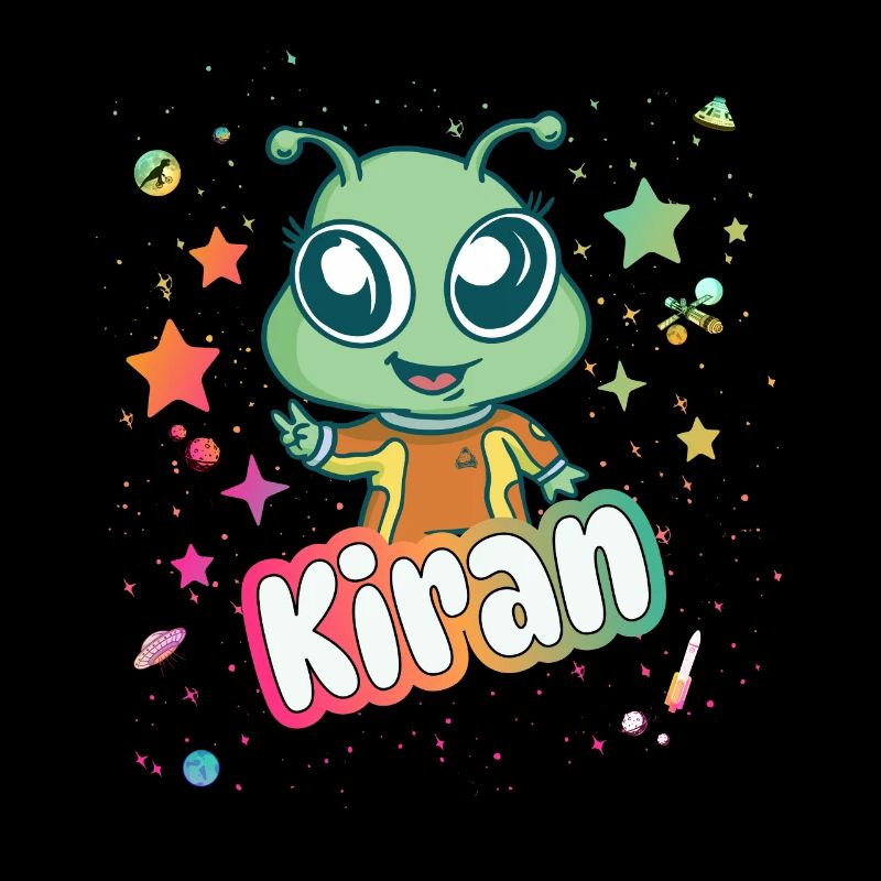 KIRAN - Schöner Junge Name mit süßem Alien