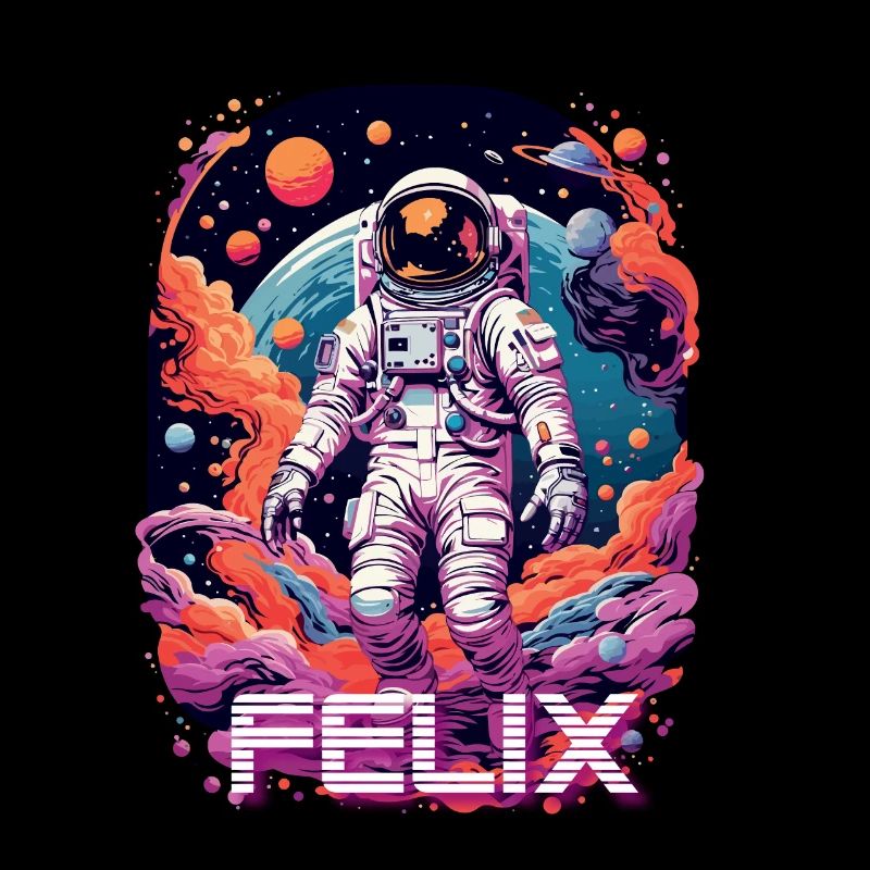 FELIX - Beautiful boy name with cool astronaut