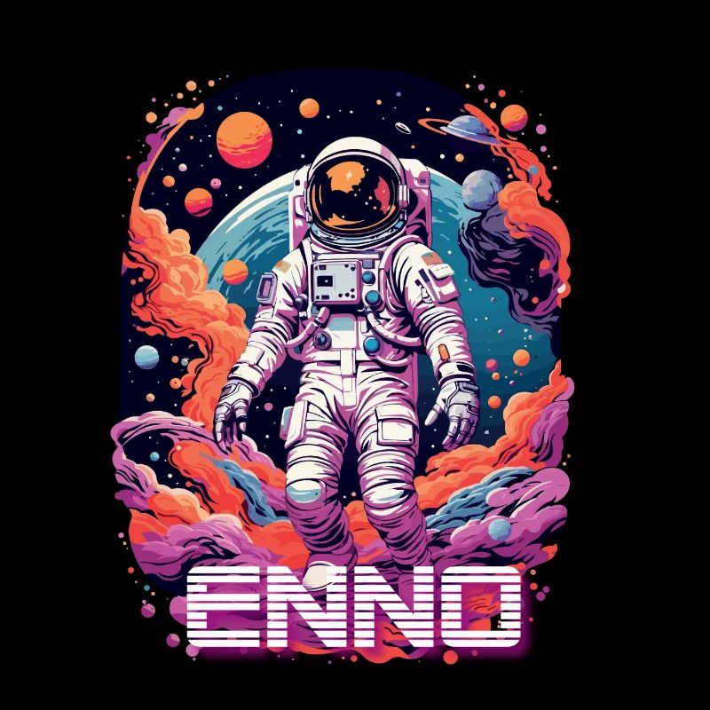 ENNO - Beautiful boy name with cool astronaut