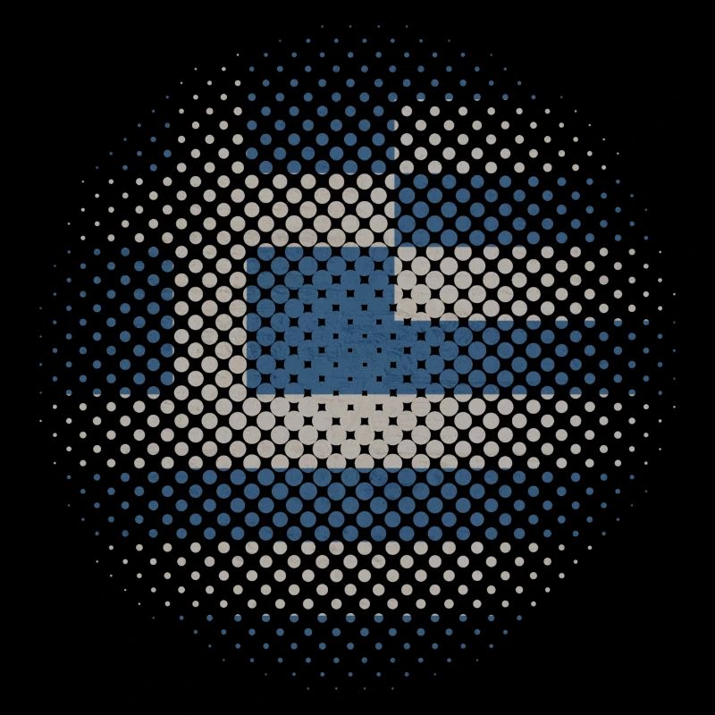 Grèce drapeau utilisé points de vue Athènes Crète