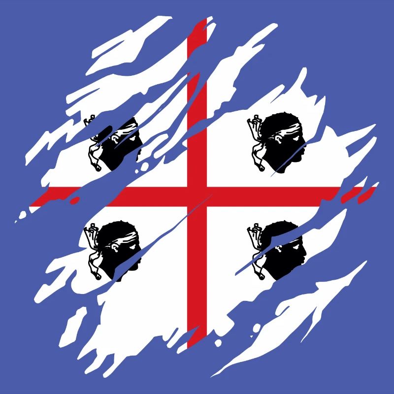 Sardaigne Drapeau Scratch Drapeau sarde Sardegna