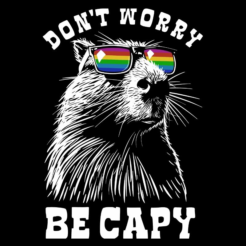 Capybara - Don't worry, be capy - Rainbow