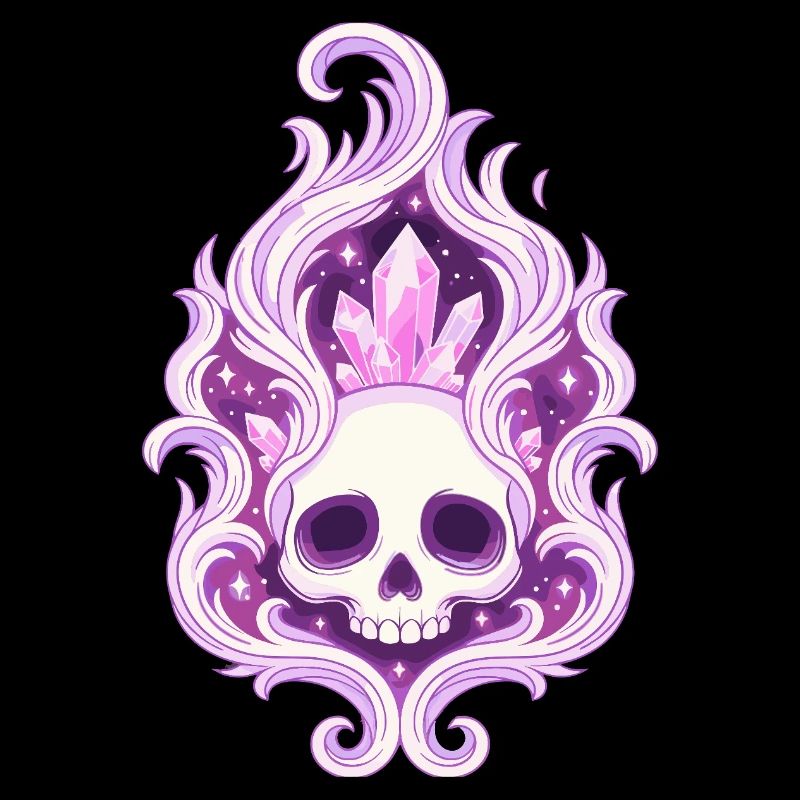 Crystal Skull Flame Spell
