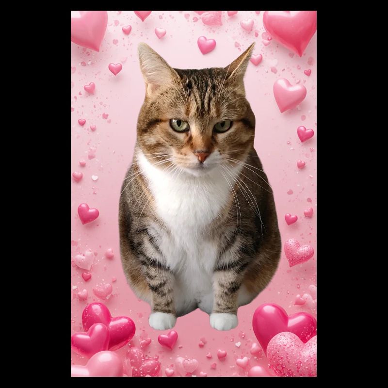Missty chat avec des coeurs