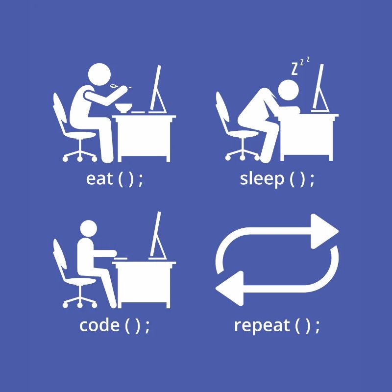 Eat Sleep Code Repeat Coder Programmer Software De