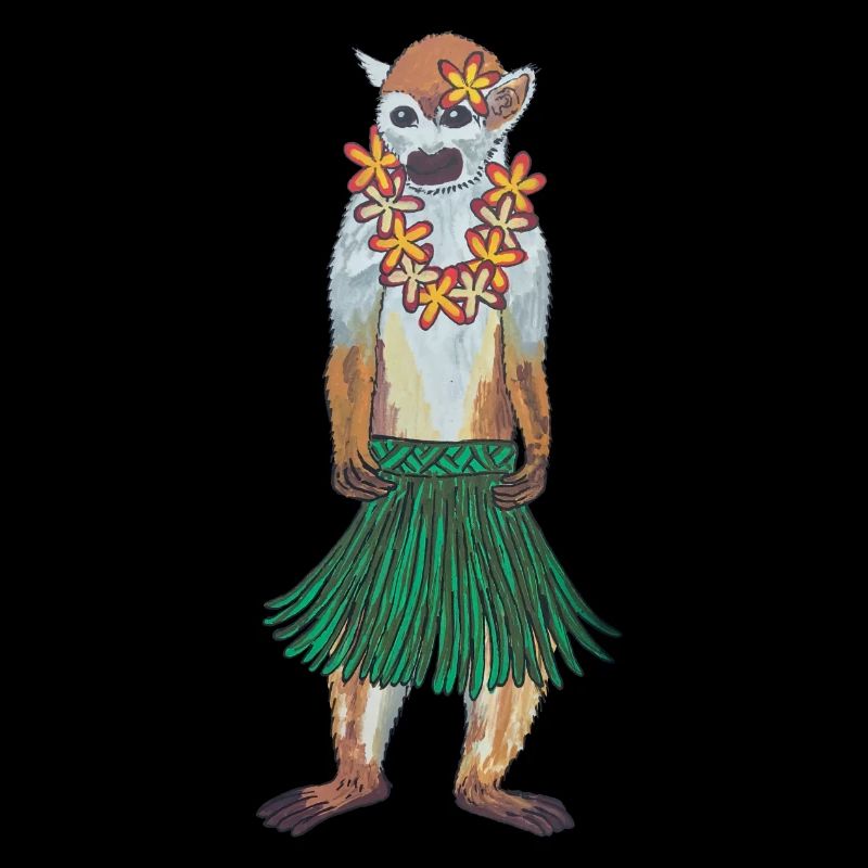 Écureuil Singe Singe Hawaii Hula Monkey Hula Hoola