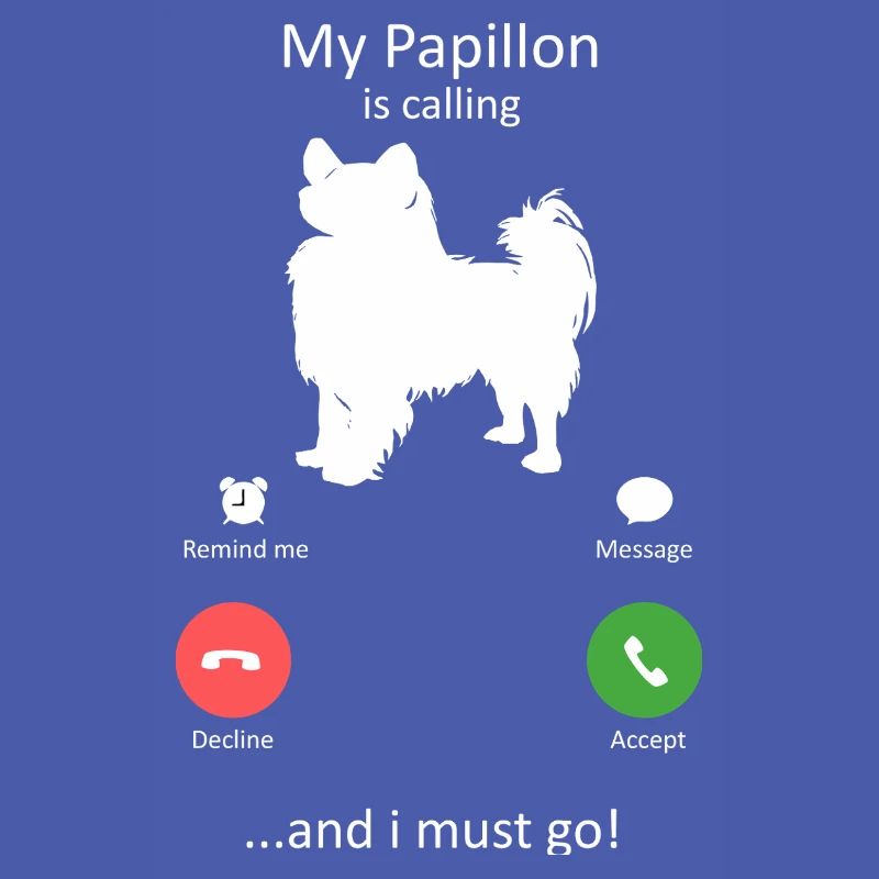 Papillon Dog Calling Smartphone Interface