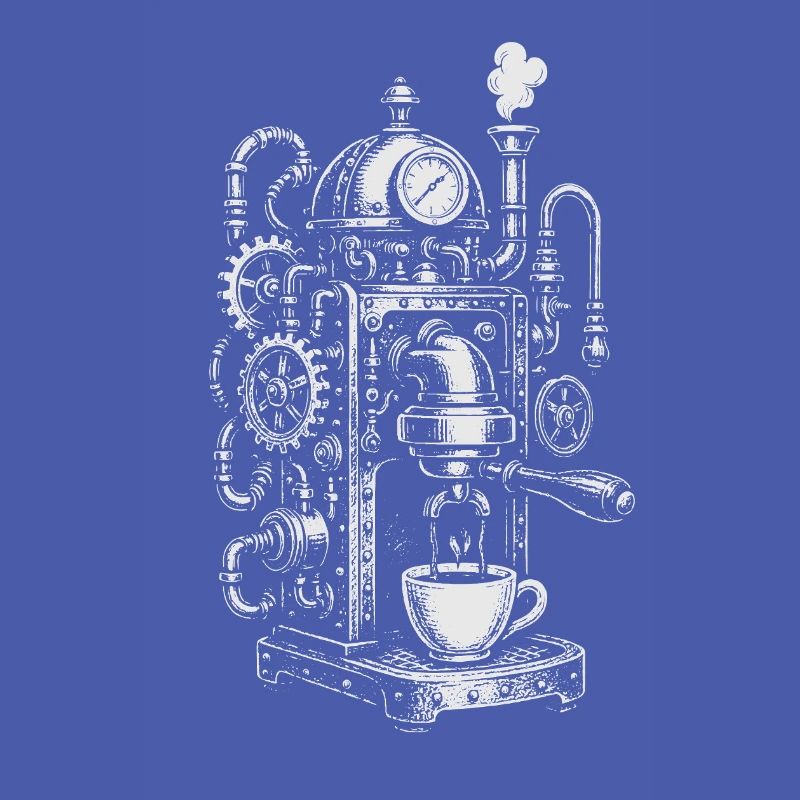 Steampunk-Espressomaschine