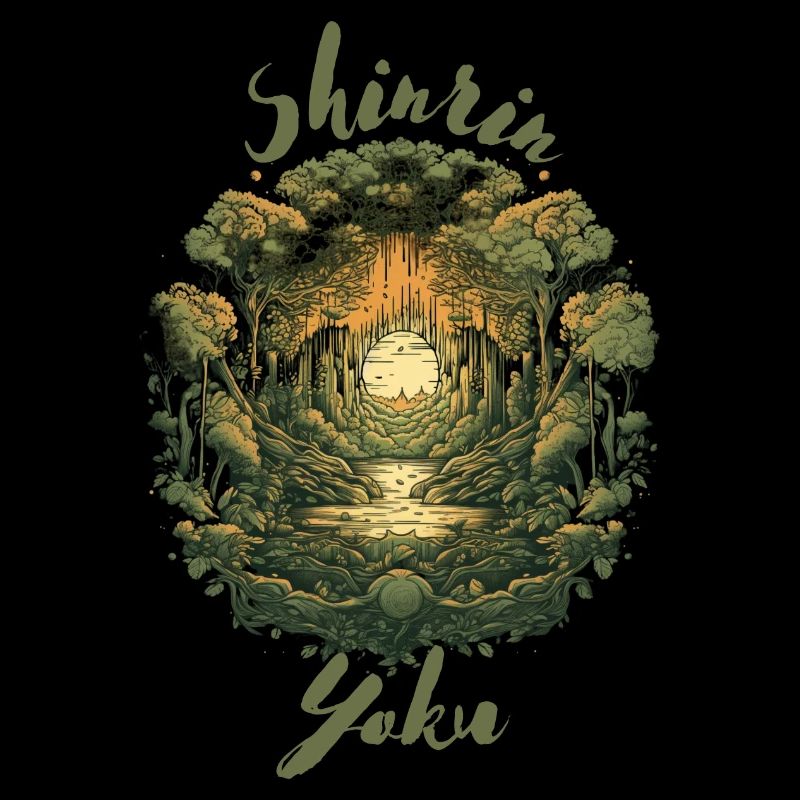 Japanische Kunst des Shinrin Yoku oder Waldbaden