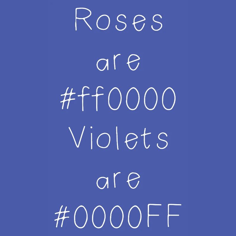 Hex-Farbcode Witz für Entwickler, Coder und Web...