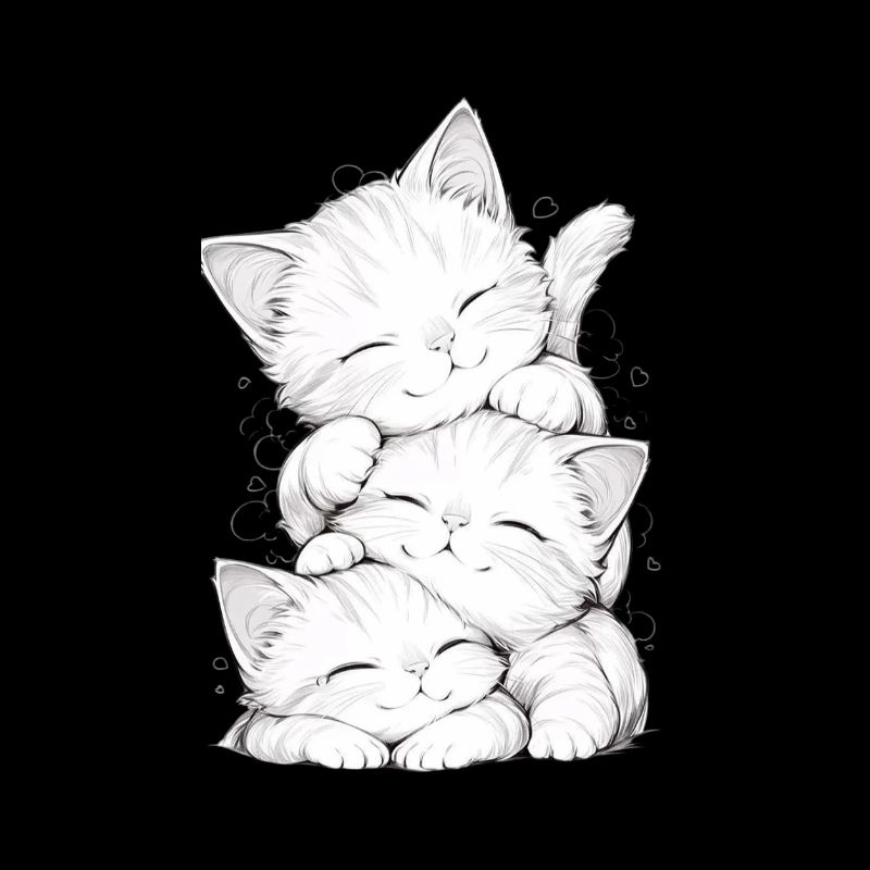 Trio chatons endormis