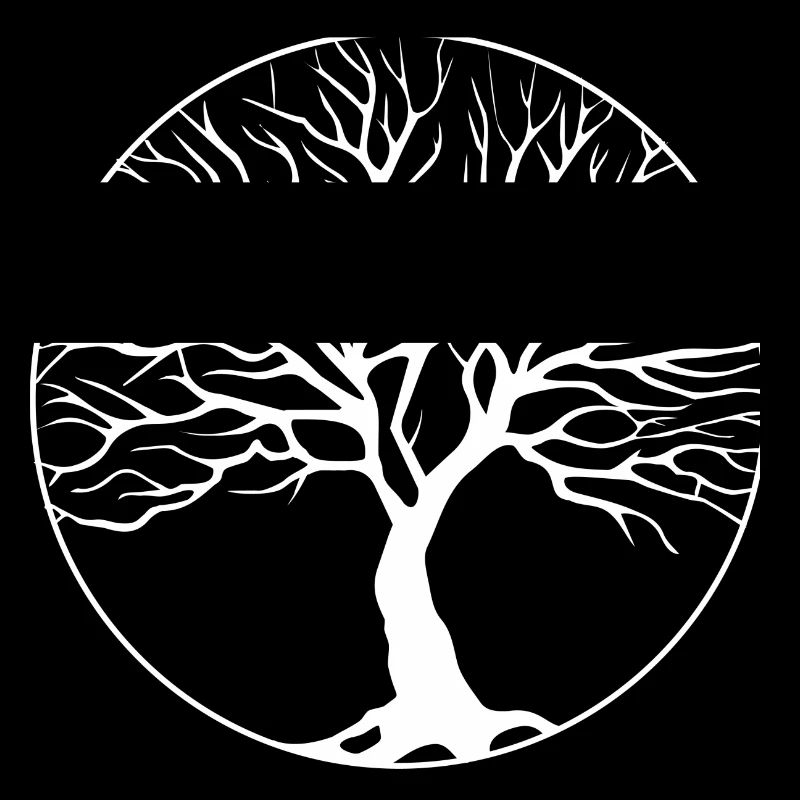 tree circle white