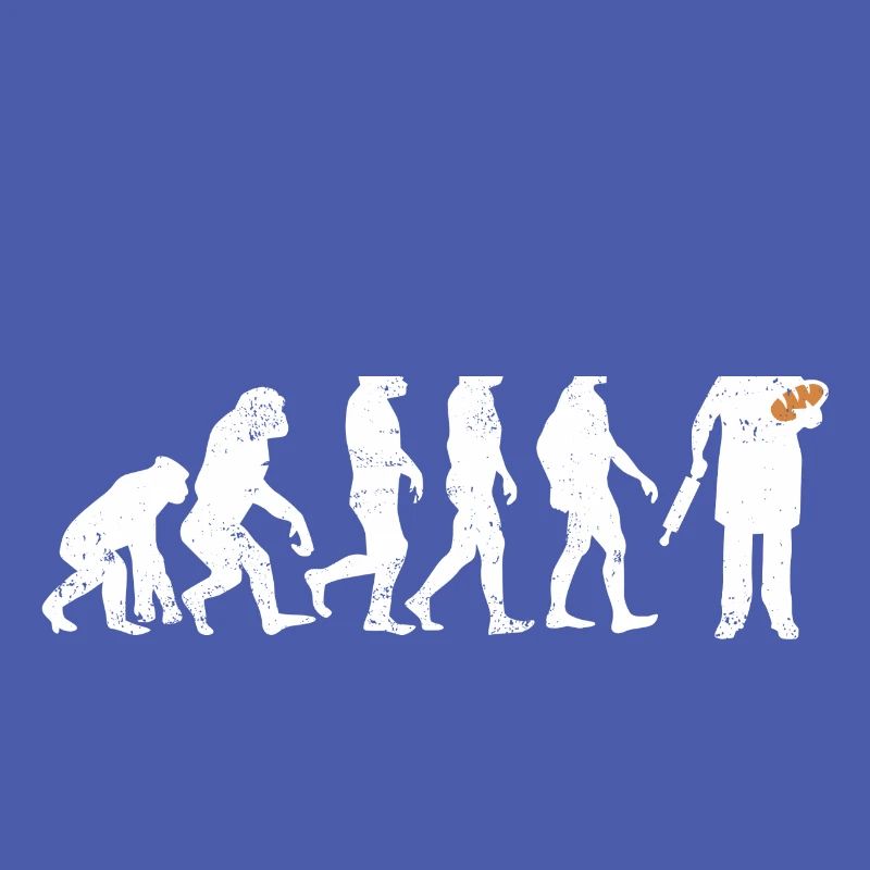 Bäcker evolution geschenk brot backen beruf teig