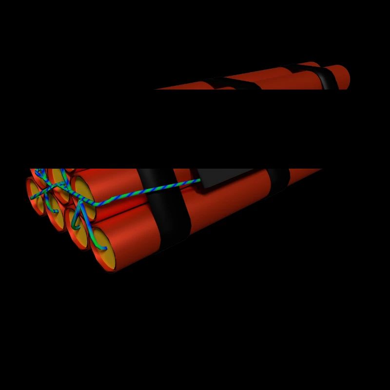 TNT Dynamit Bombe mit Countdown