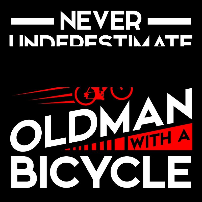 Never Underestimate Old Man with Bicycle