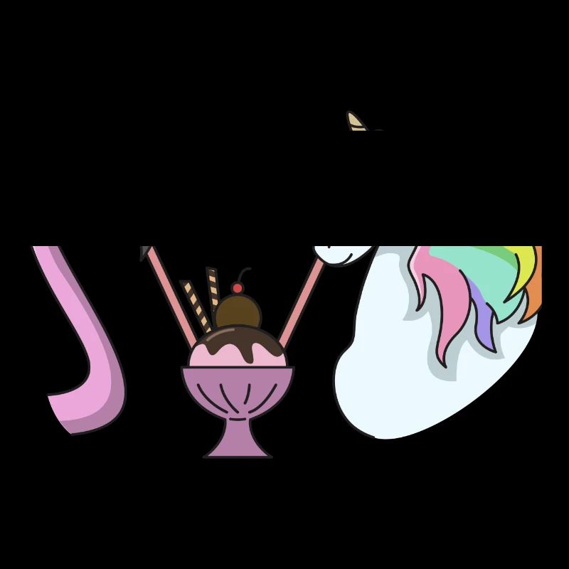 Flamingo Einhorn Eisbecher Geschenk Sommer Eis