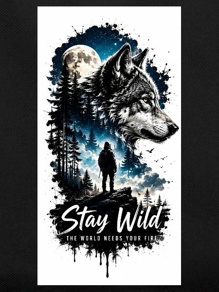 Mondlicht Wolf im Wald