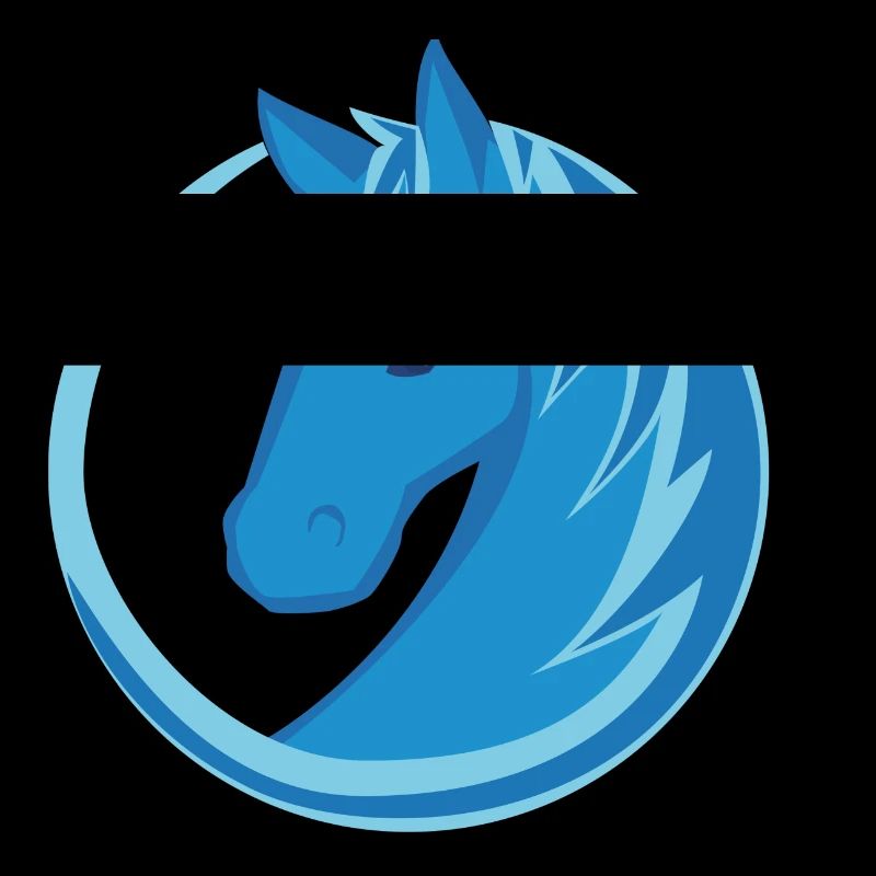 Logo de cercle de cercle Design plat de bleu