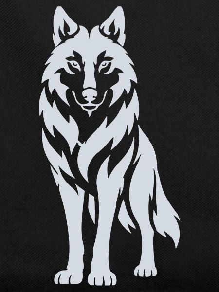 Wolfs Silhouette Kontrastdesign
