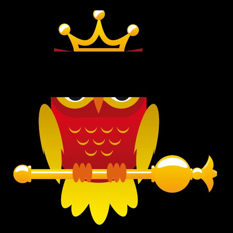König Eule mit Zepter