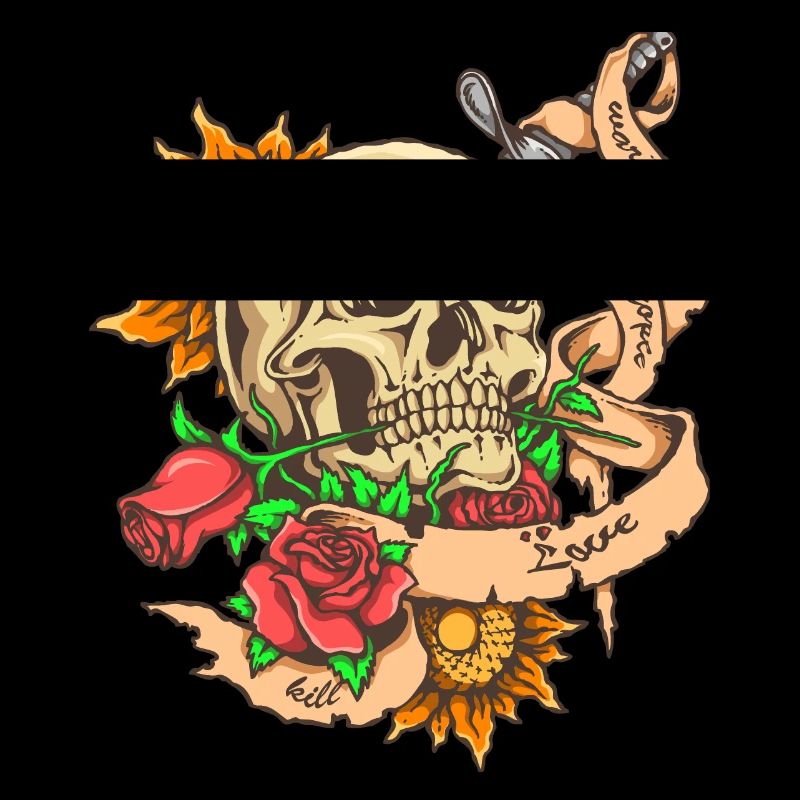 Schädel-Tattoo