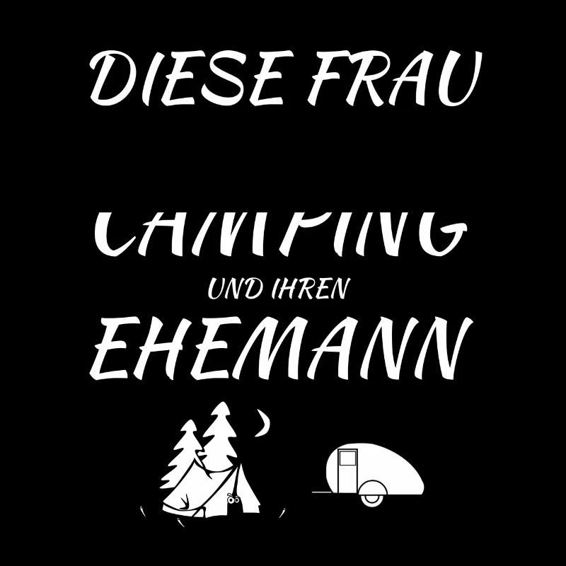 frau liebt camping