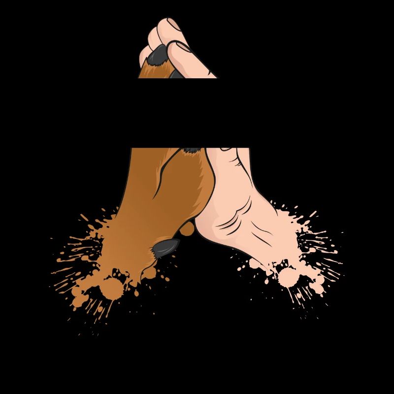 Patte de chien et de la main - High Five - Dessin