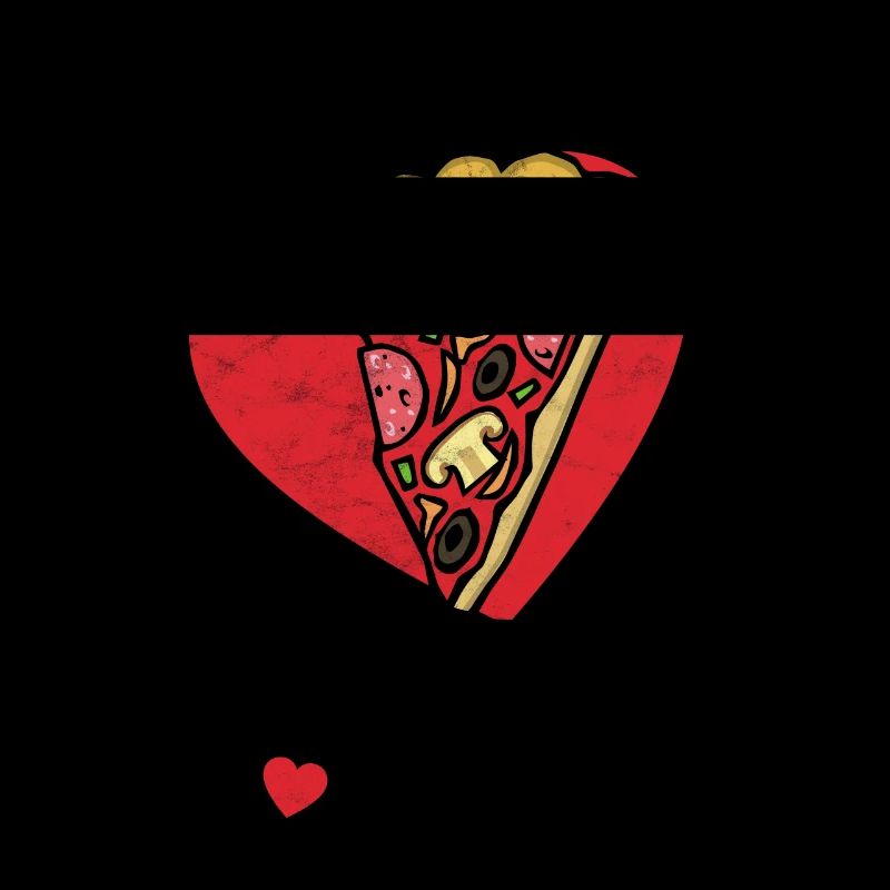 Les couples aiment la pizza de cadeau de Saint-Valentin