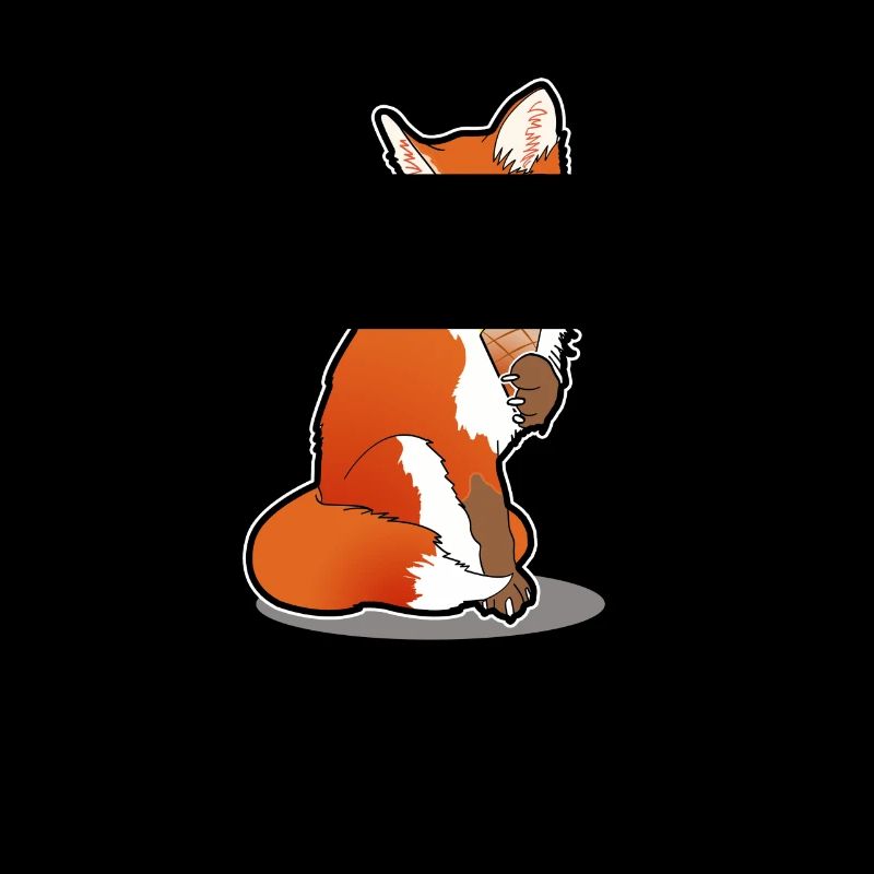 Fuchs mit Eis Comic Sommer Cartoon Geschenk