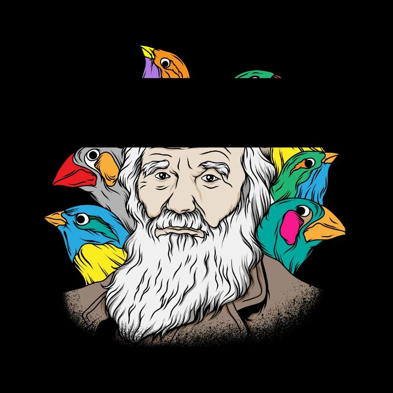 Charles Darwin Portrait Geschenk Evolution