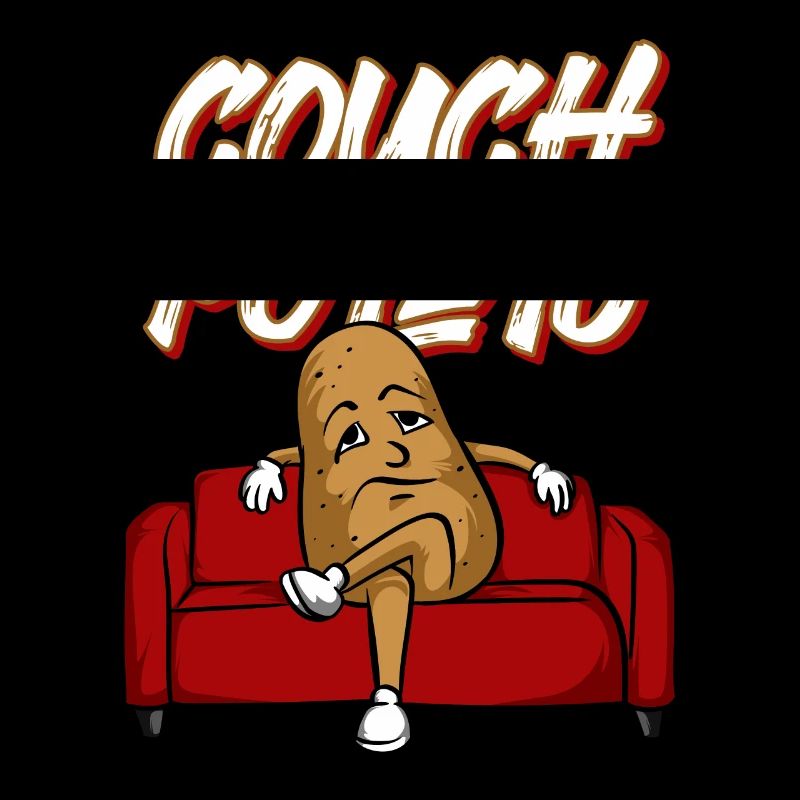 Funny Couch Potato TShirt Lazy Vegetable