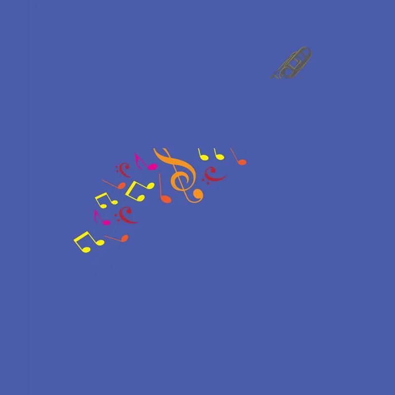 Trombone And Musical Notes