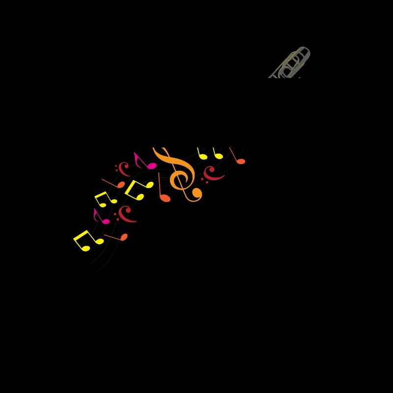 Trombone And Musical Notes