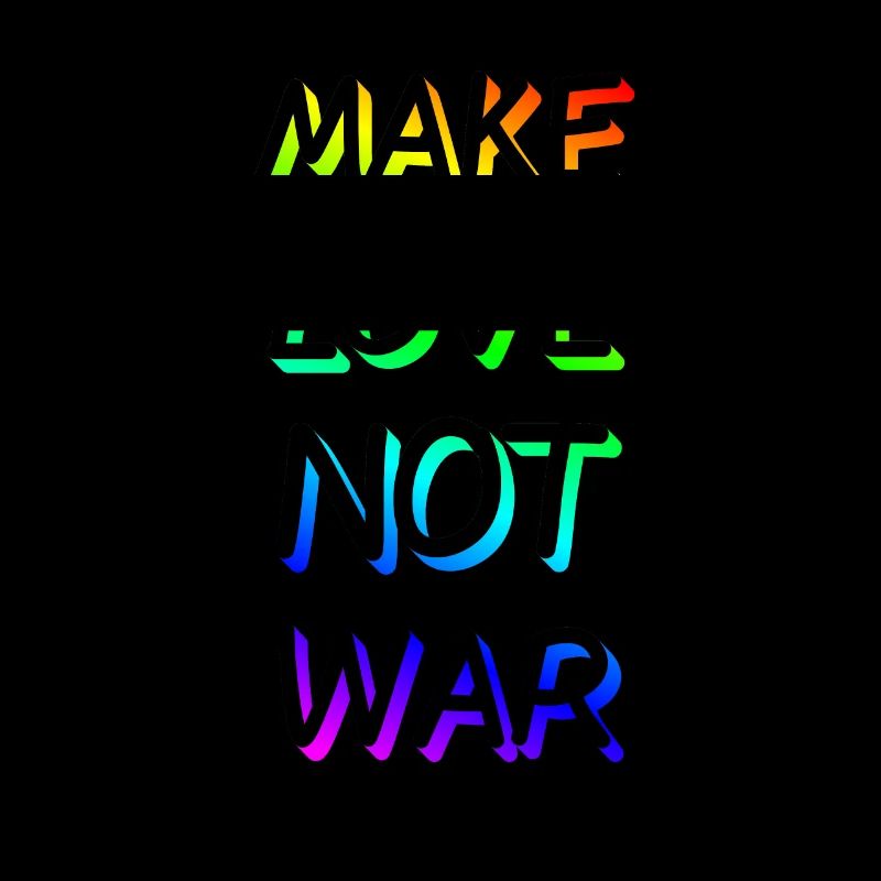 Make Love not War Regenbogen