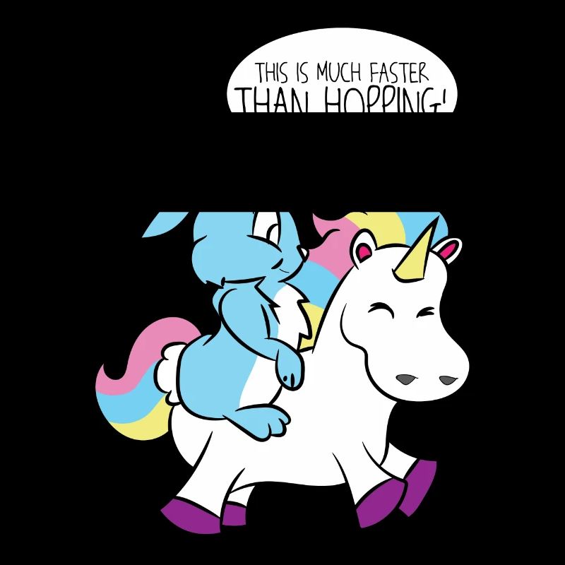 Faster than hopping rabbit unicorn gift