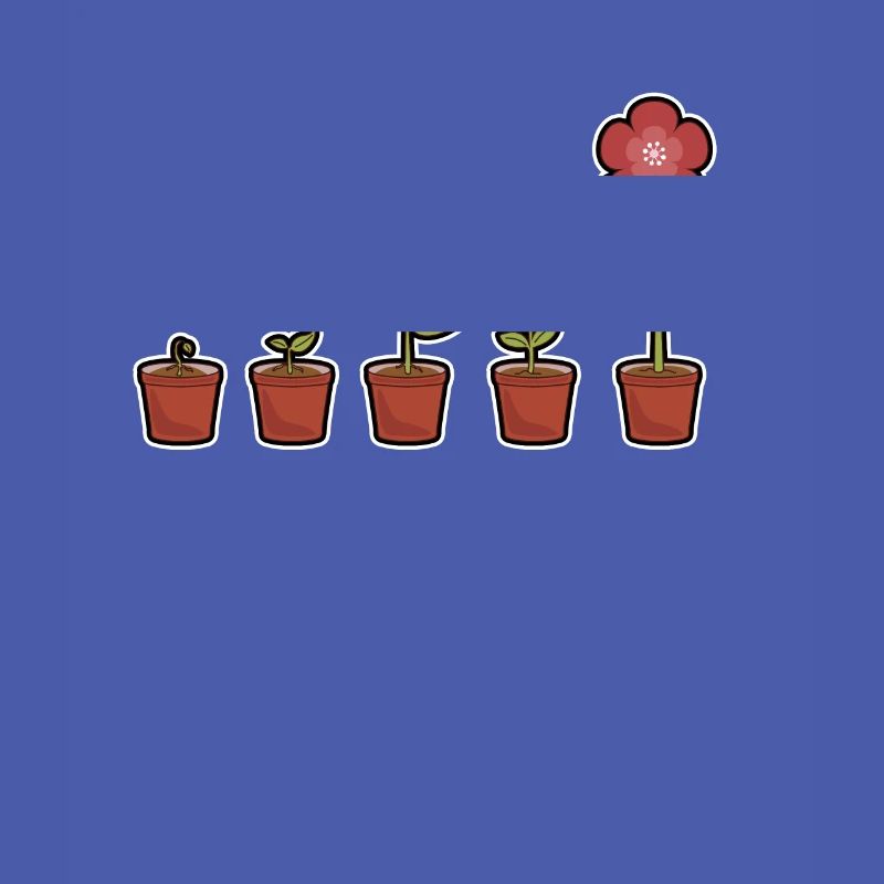 Evolution einer Blumen im Topf blühend