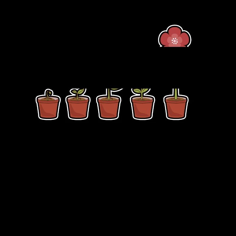 Evolution einer Blumen im Topf blühend
