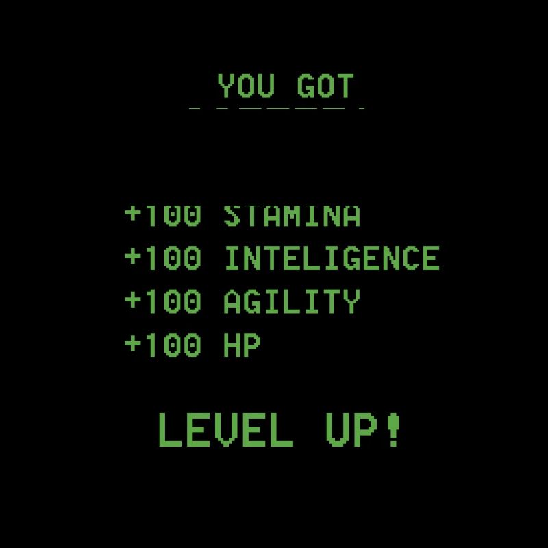 RPG gamer coffee level up game