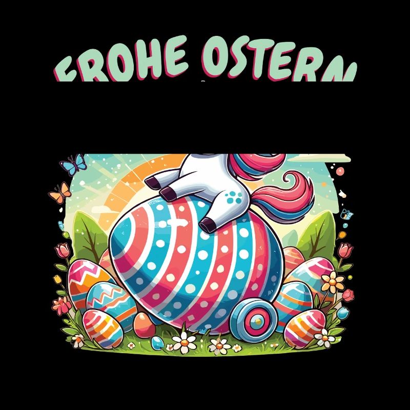 Happy Easter Unicorn – Funny Easter Egg Design