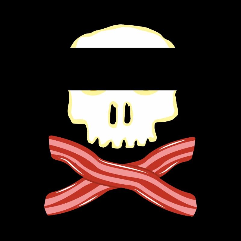 Bacon et oeufs Skull Skull - Oeufs de bacon