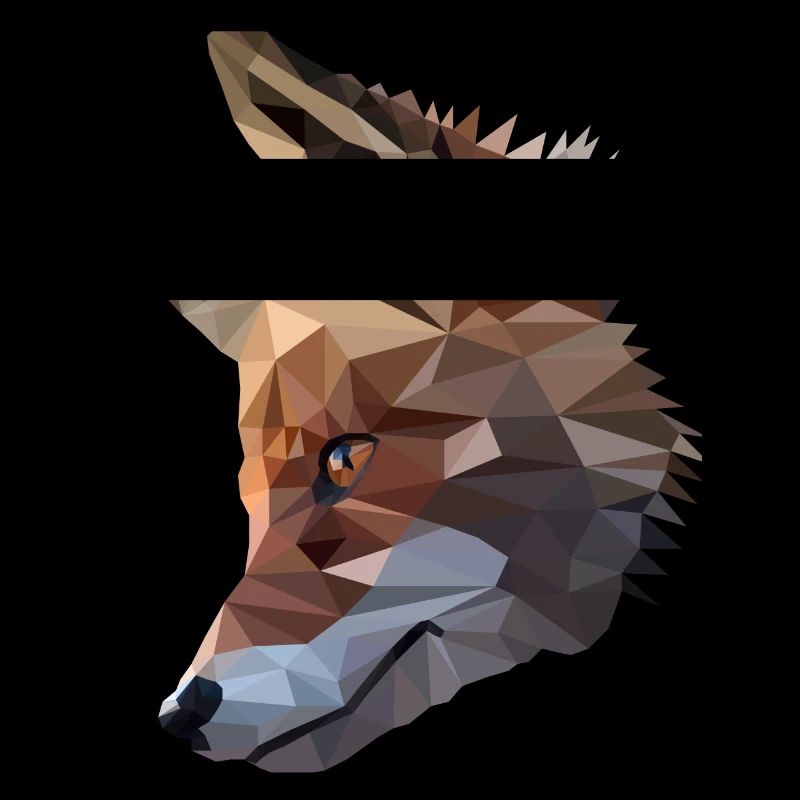 Fox head polygon fox