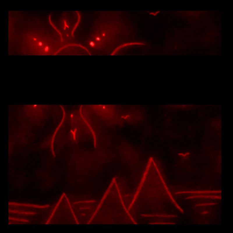 SUN AND RED PYRAMIDS
