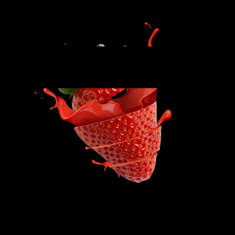 Fraise avec éclaboussure
