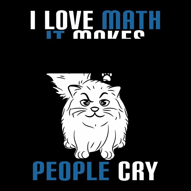 Creative tee design with text "I Love Math It