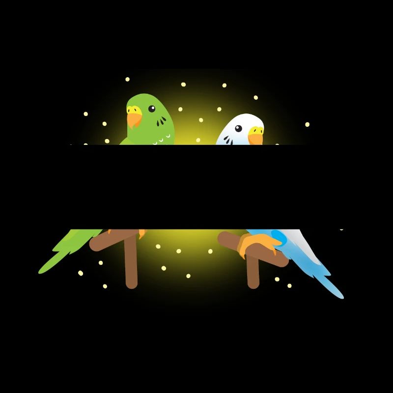 two cute green and blue budgies budgerigar