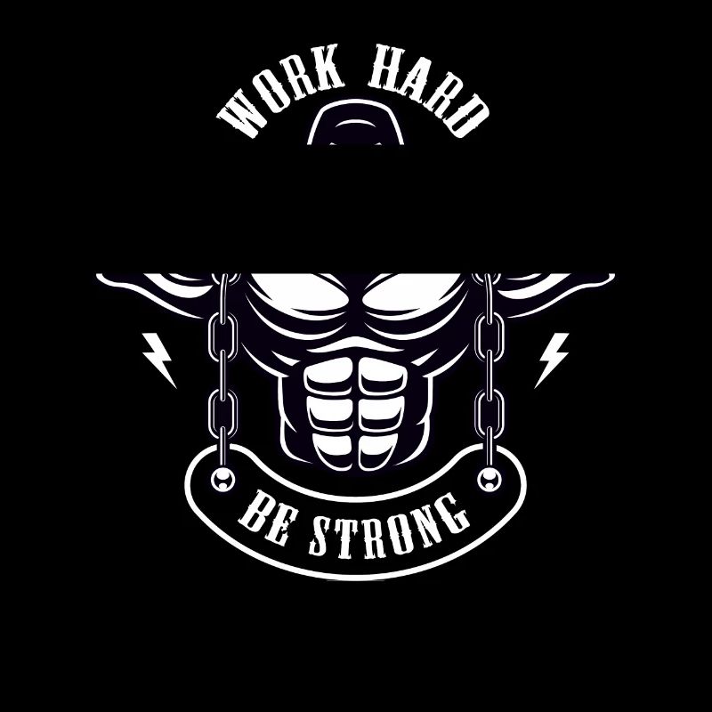 Work Hard be Strong Gorilla Silberrücken Geschenk